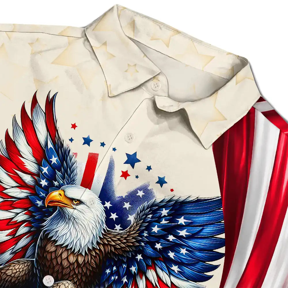 Gift For Men, Gift For Yourself, Happy - America 250th Anniversary US Pride Patriotic Eagle - Personalized Hawaiian Shirt