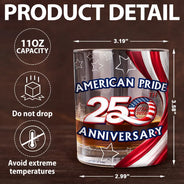 Independence Day,America 250th,Gift For Men,Icon,Proud - America 250th Anniversary US Pride Patriotic Eagle - Personalized Whiskey Glass