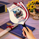 America 250th, Independence Day, Family, Proud, Icon - America 250th Anniversary US Proud Patriotic Eagle - Personalized Handheld Fan