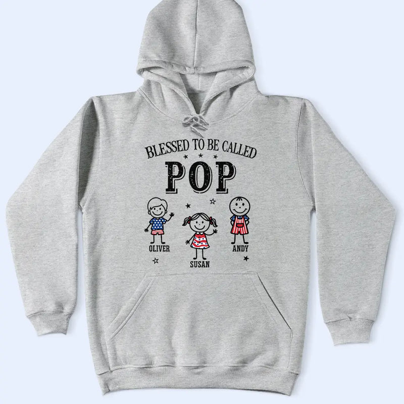 Independence Day,Gift For Grandpa,Humorous,Custom Text - America Blessed To Be Called Papa Nana - Personalized T Shirt