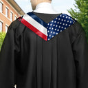 Happy,Graduation,Independence Day,America 250th,Gift For Yourself,Gift For Women,Gift For Men - Two Country Flags Graduation - Personalized Stoles