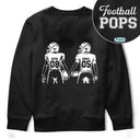 Gift For Father,Gift For Grandpa,Football,Non-Eng,Icon,Confident - American Football Dad Papa Kids Backside Line Art - Personalized T Shirt