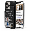 Gift For Yourself, Gift For Women, Gift For Men, Travel, Happy - And So The Adventure Begins - Personalized Leather Flip Wallet Phone Case