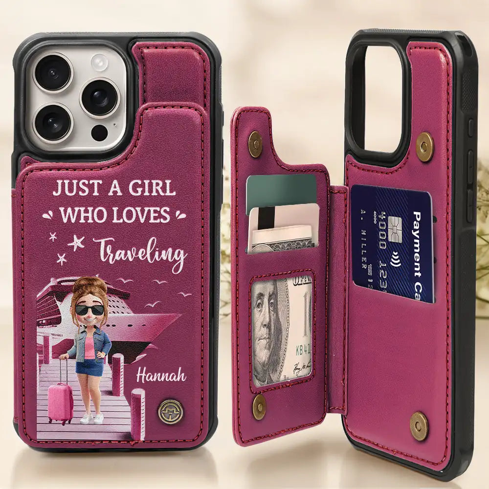 Gift For Yourself, Gift For Women, Gift For Men, Travel, Happy - And So The Adventure Begins - Personalized Leather Flip Wallet Phone Case