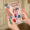 Gift For Couples,Gift For Wife,Gift For Husband,Happy,Travel - And So The Adventure Begins Traveling Couple - Personalized Hardcover Journal