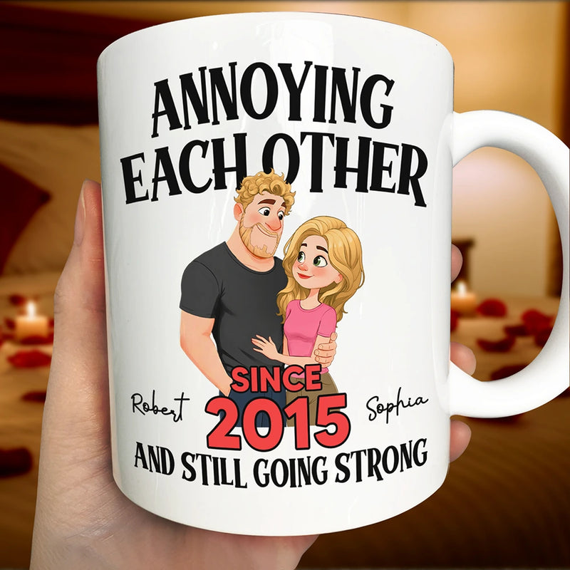Gift For Couples,LGBT,Old Couples,Gift For Women,Gift For Men,Gift For Husband,Gift For Wife,Gift For Boyfriend,Gift For Girlfriend,Love,Top Market - Animate Couple Annoying Each Other And Still Going Strong - Personalized Mug