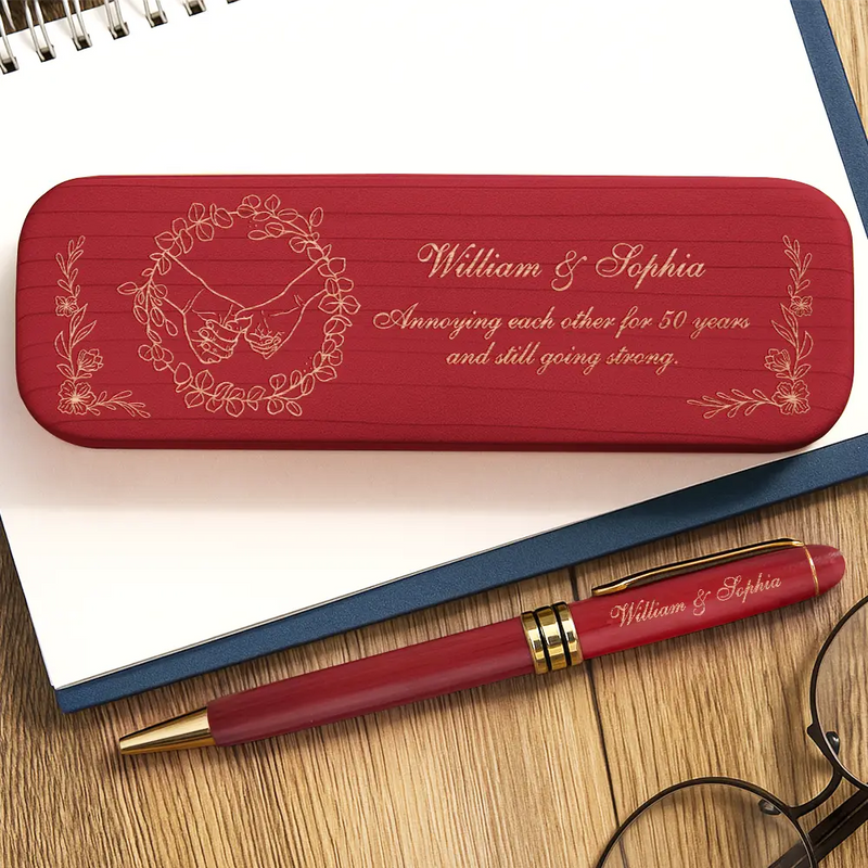 Gift For Couples,Gift For Husband,Gift For Wife,Gift For Boyfriend,Gift For Girlfriend,Funny - Annoying Each Other - Personalized Wooden Pen Set