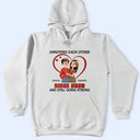 Gift For Couples,Old Couples,Gift For Husband,Gift For Wife,Funny - Annoying Each Other Hugging Couple - Personalized T Shirt
