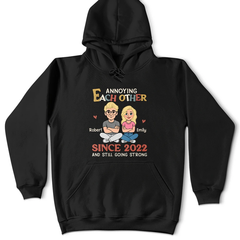 Gift For Couples,Funny,Gift For Husband,Gift For Boyfriend,Gift For Men,Old Couples - Annoying Each Other Retro Couple - Personalized T Shirt