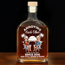 Gift For Couples, Gift For Husband, Gift For Wife, Gift For Boyfriend, Gift For Girlfriend, Funny - Annoying Each Other Since - Personalized Whiskey Bottle