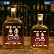 Gift For Couples, Gift For Women, Gift For Men, Gift For Husband, Gift For Wife, Gift For Girlfriend, Gift For Boyfriend, Top Market, Old Couples, Love - Annoying Each Other Since Couple - Personalized Whiskey Bottle