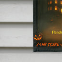 Halloween, Funny, Dog Lovers, Dog Mom, Dog Dad - Area Haunted By 24 HR Scare-curity Service - Personalized Flag