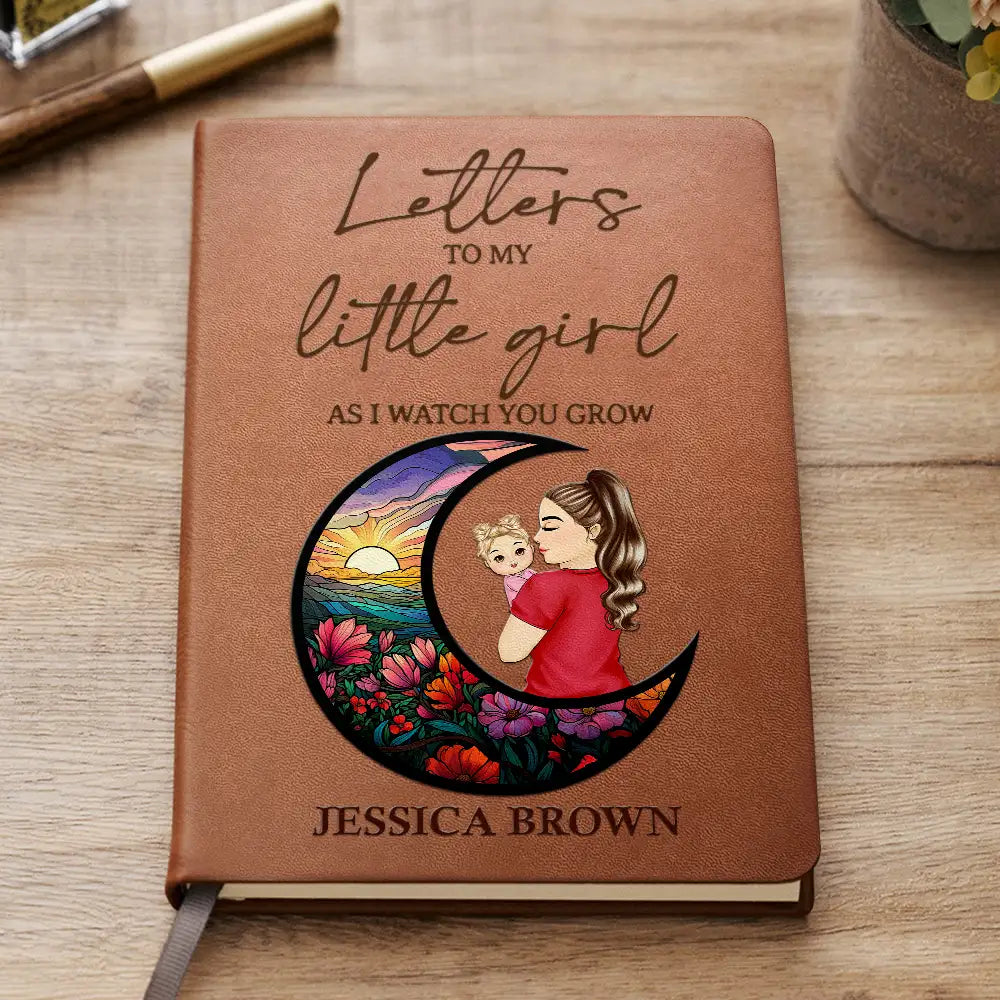 New Mom,New baby,Love - As I Watch You Grow - Personalized Leather Journal