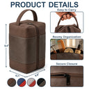 Confident,Gift For Men,Gift For Yourself,Icon - Man Crap Man Stuff Monogram - Personalized Leather Canvas Toiletry Bag