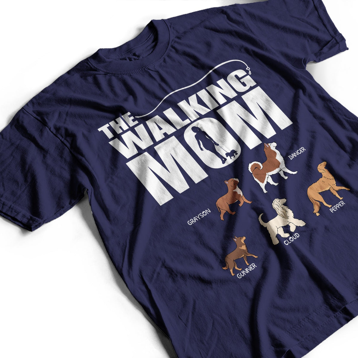 The Walking Dog Dad Mom - Gift For Pet Lovers - Personalized T Shirt