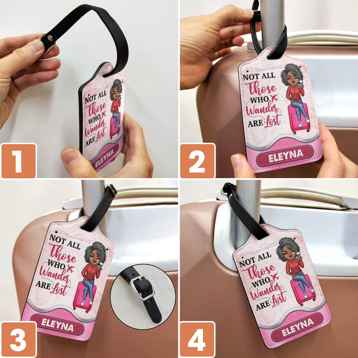 Travel,Gift For Yourself,Happy,Non-Eng,Vector,Confident - Just A Girl Boy Who Loves Travelling - Personalised Luggage Tag