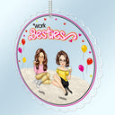Besties Forever Thank You For Being My Unpaid Therapist - Gift For Bestie, Colleague, Sibling - Personalized Acrylic Car Hanger