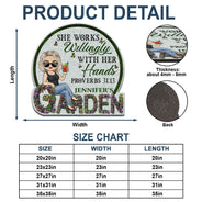Beware A Crazy Plant Lady Lives Here - Gift For Garden Lovers - Personalized Custom Shaped Doormat