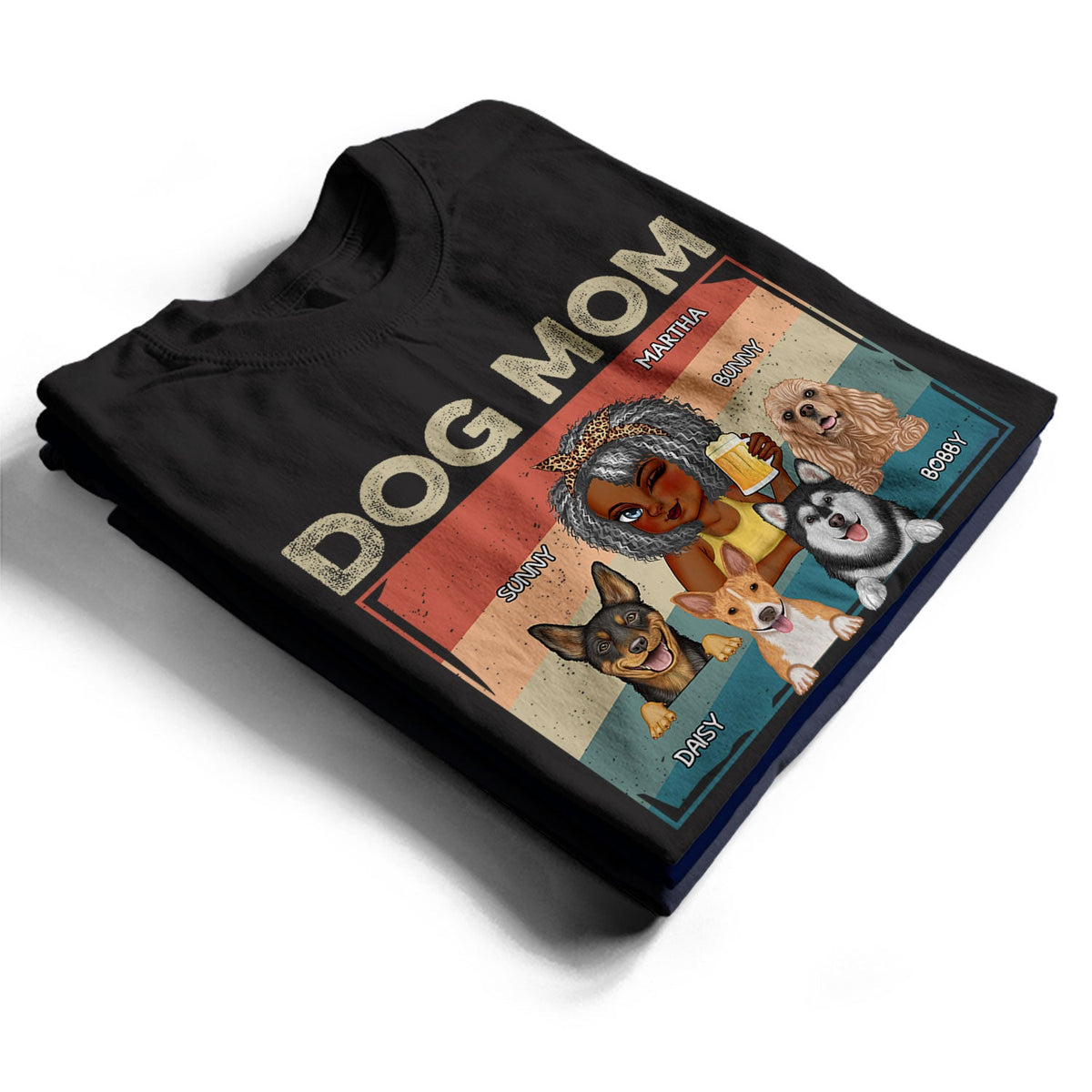Dog Mom - Funny Gift For Dog Lovers, Pet Lovers - Personalized T Shirt