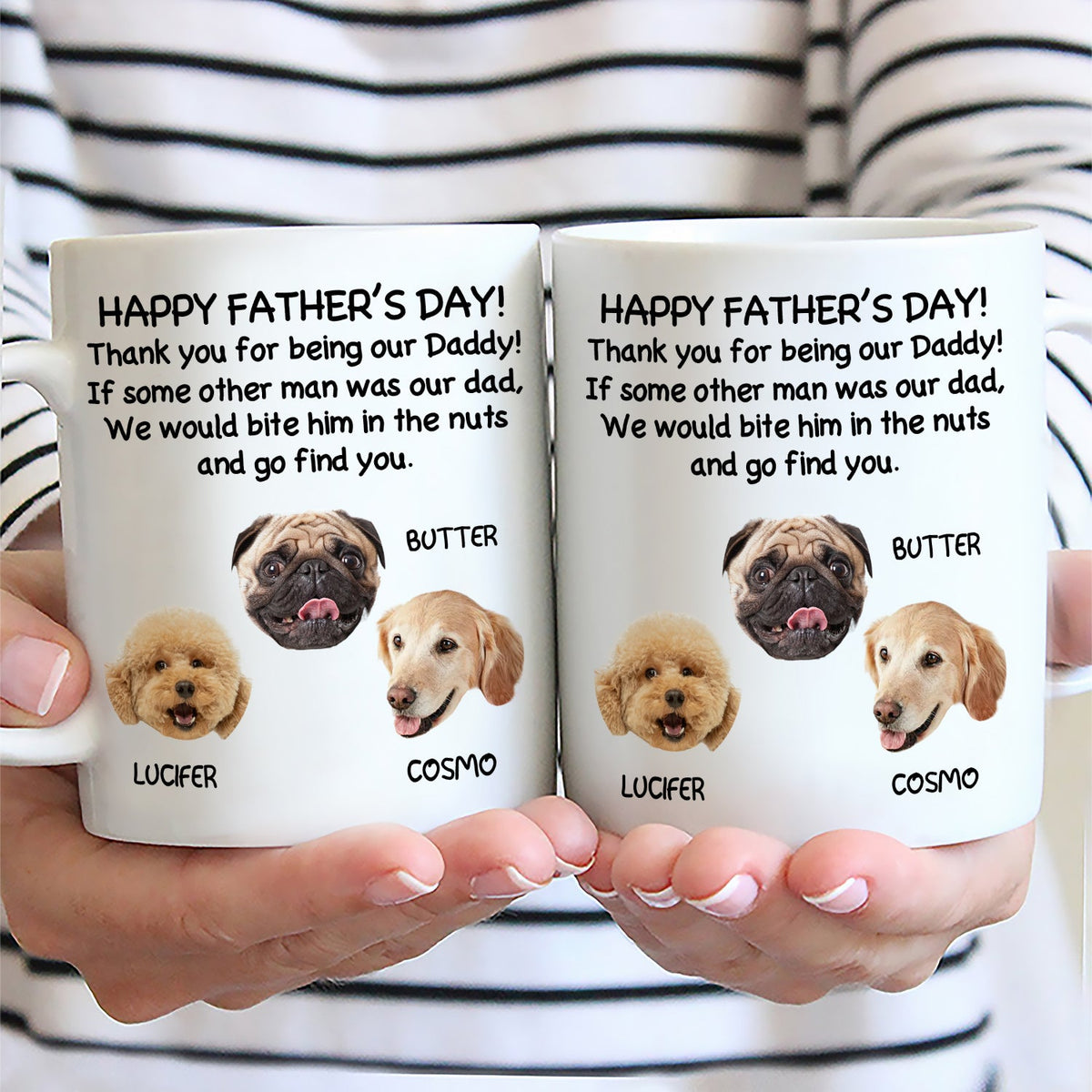 Custom Photo Thank You For Being My Daddy - Personalized Mug