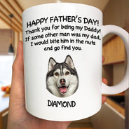 Custom Photo Thank You For Being My Daddy - Personalized Mug