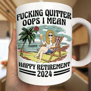 Oops I Mean Happy Retirement Vintage - Personalized Mug