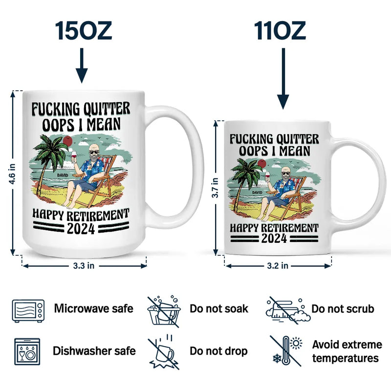 Oops I Mean Happy Retirement Vintage - Personalized Mug