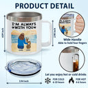 A Bond That Can't Be Broken Dog - Personalized 14oz Stainless Steel Tumbler With Handle