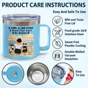 A Bond That Can't Be Broken Dog - Personalized 14oz Stainless Steel Tumbler With Handle