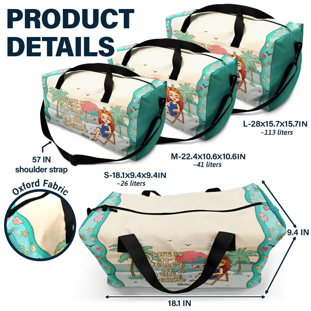 Just A Girl Who Loves Beaches - Personalized Duffle Bag