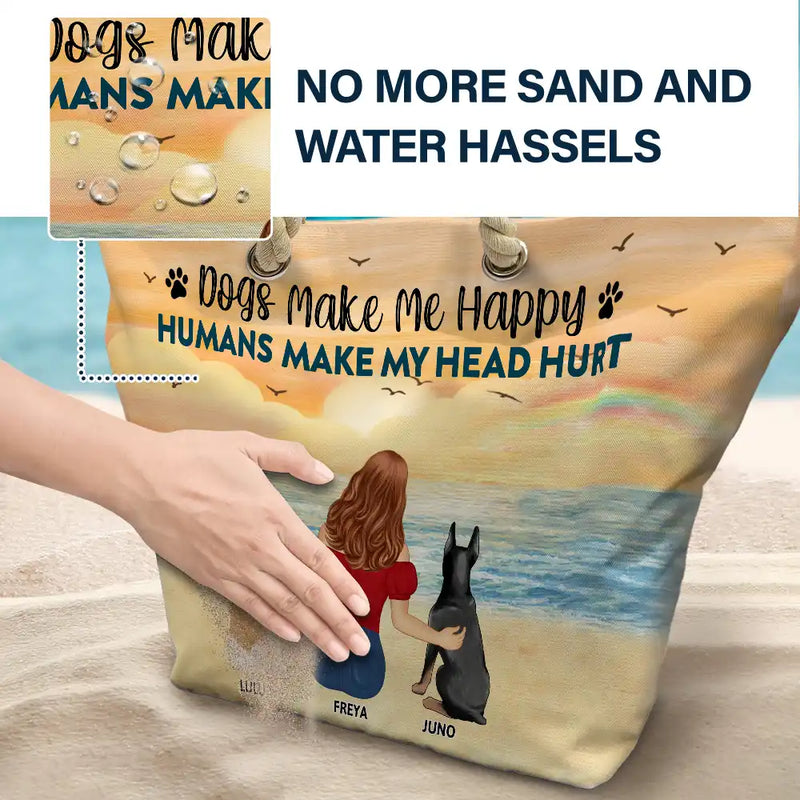 A Girl And Her Dog A Bond That Can't Be Broken - Personalized Beach Bag