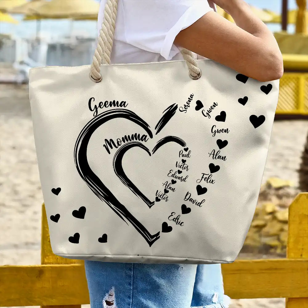 Mom Grandma Little Sweethearts - Personalized Beach Bag