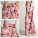Custom Photo Best Mom Grandma Ever Cute Flower - Personalized Pajama Pants