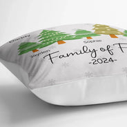 First Christmas As A Family Of Three - Personalized Pillow