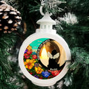 Christmas,Memorial,Sad,Pet Lovers,Dog Lovers,Cat Lovers - In Loving Memory Black Dogs Cats Memorial - Personalized Candlelight Lantern Ornament