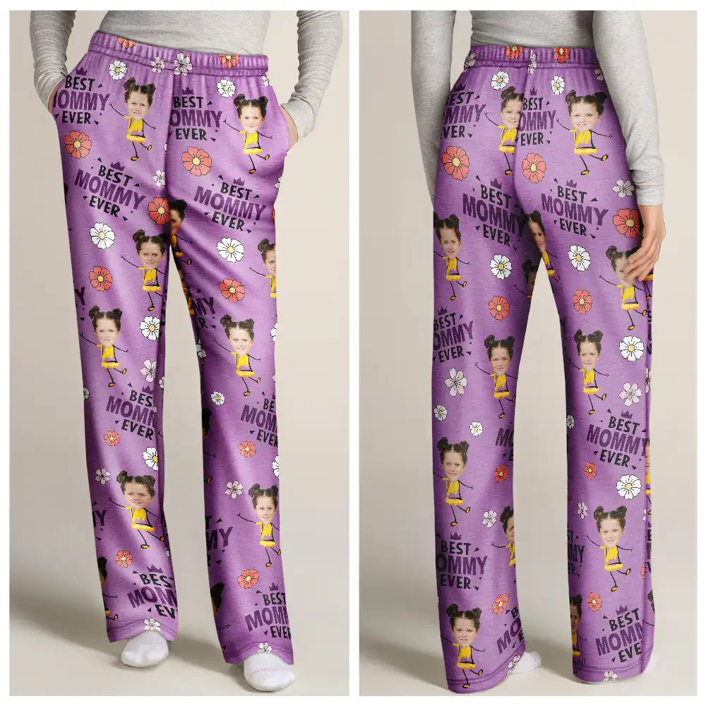 Custom Photo,Gift For Grandma,Gift For Mother,Happy - Custom Photo Best Grandma Nana Mom Ever - Personalized Pajama Pants