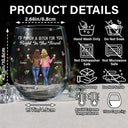 Gift For Bestie, Gift For Sisters - Besties I'd Punch Right In The Throat - Personalized Stemless Wine Glass
