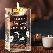 Gift For Bestie, Gift For Sisters - Good Friends Are Like Stars - Personalized Crystal Candle Holder