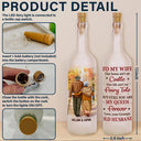 Gift For Couples, Old Couples, Gift For Husband, Gift For Wife - Couple To My Wife Our Home Ain't No Castle - Personalized Bottle Light