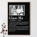 Gift For Grandma,Gift For Women - Custom Photo Glamma A Constant Source Of Unconditional Love - Personalized Poster