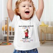 New Mom, Gift For Mother, New baby, Happy - You're Doing A Great Job - Personalized Baby Onesie