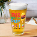 Gift For Husband,Gift For Yourself,Gift For Men,Gift For Father,Gift For Grandpa,Non-Eng,Icon,Humorous - The Coolest Pop Grandpa Dad - Personalized Beer Glass