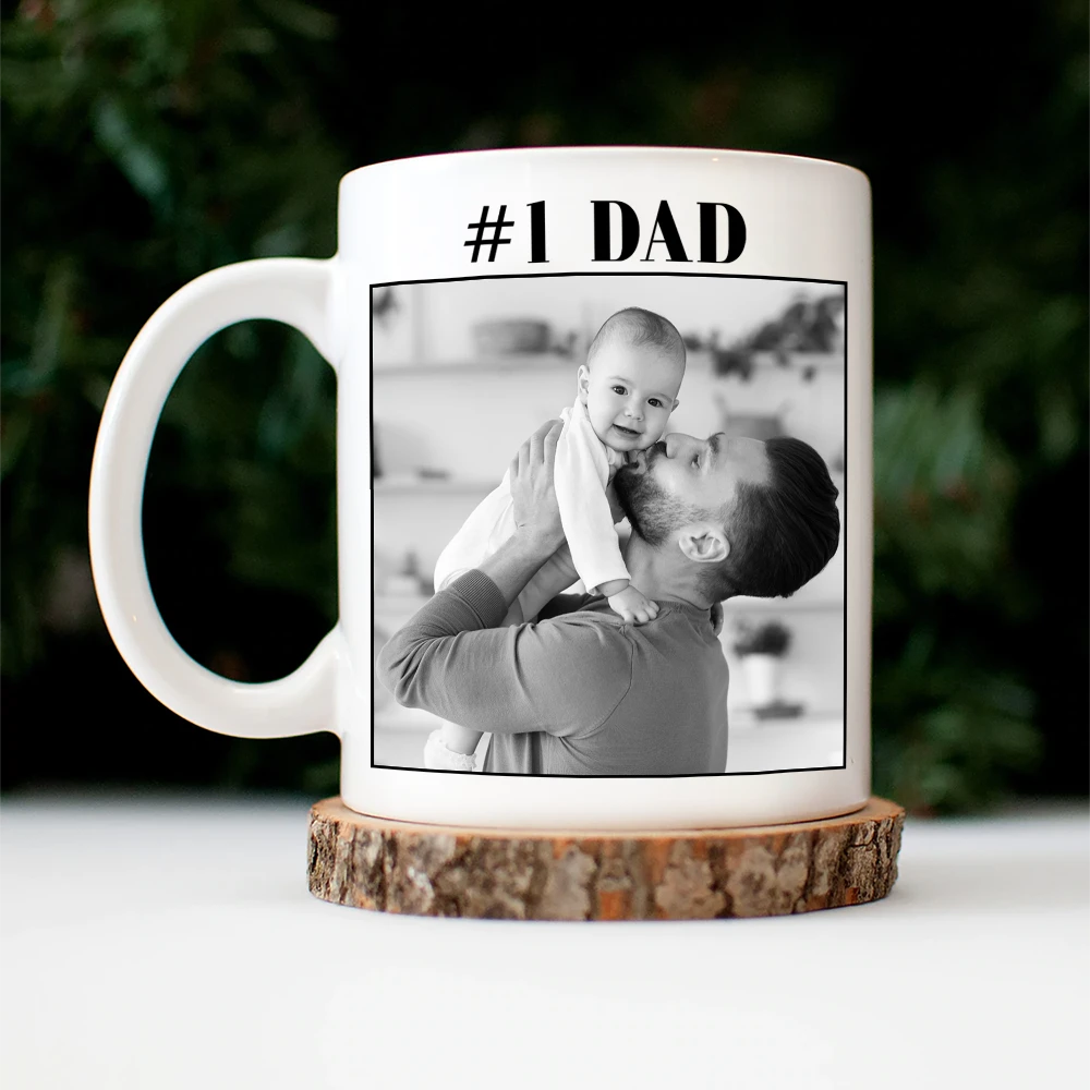 Gift For Husband,Gift For Yourself,Gift For Men,Gift For Father,Gift For Grandpa,Non-Eng,Photo,Cozy - Custom Photo Best Dad Ever No 1 Grandpa - Personalized Mug