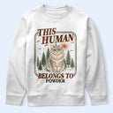 Custom Photo,Art Design,Pet Lovers,Playful,Photo - Colored Pencil  - Custom Photo Colored Pencil Sketch This Human Belongs To - Personalized T Shirt