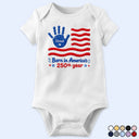 Gift For Baby,America 250th,Independence Day,Top Market,Adorable,Custom Text - Born In America's 250th Year - Personalized Baby Onesie