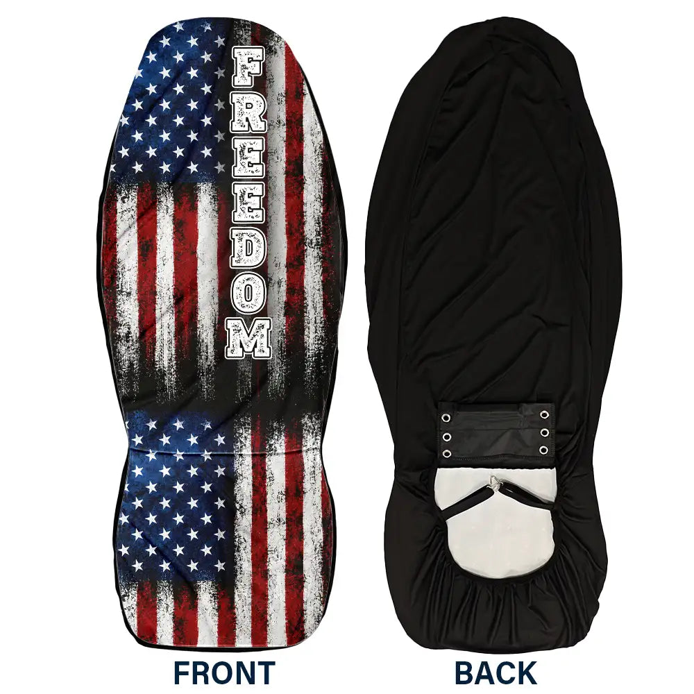 America 250th,Independence Day,Top Market,Family,Proud,Custom Text - American Freedom 250 Years - Personalized Car Seat Cover