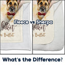 Art Design, Healing, Christmas, Pet Memorial, Pet Lovers, Memorial, Photo - Watercolor - Remove BG - Custom Photo Realistic Watercolor Art Whenever You Miss Me Snuggle This Blanket - Personalized Fleece Blanket, Sherpa Blanket