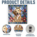 Art Design,Playful,Pet Lovers,Photo - Stained Glass - Custom Photo Stained Glass Portrait Dog Cat Family - Personalized Acrylic Magnet
