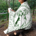 Art Design,Pet Memorial,Cozy,Pet Lovers,Memorial,Photo - Pencil Sketch - Remove BG - Custom Photo Pencil Sketch Dog Cat Pet Portrait Toile Remembrance - Personalized Fleece Blanket, Sherpa Blanket
