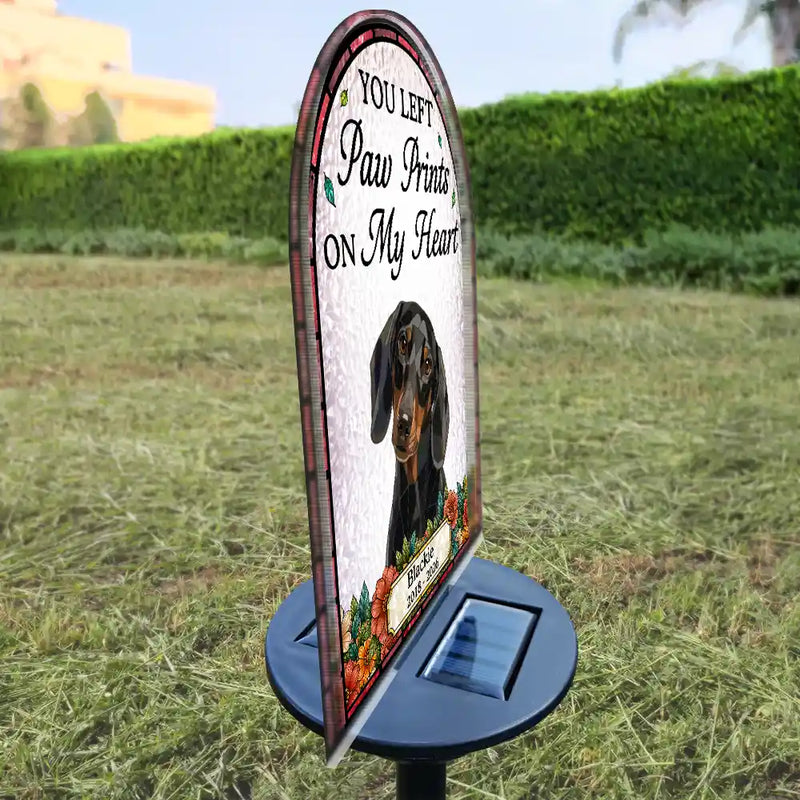 Art Design,Christmas,Pet Memorial,Sympathetic,Pet Lovers,Memorial,Photo - Stained Glass - Custom Photo Stained Glass Memorial Pet Forever In My Heart Always Loved - Personalized Solar Light